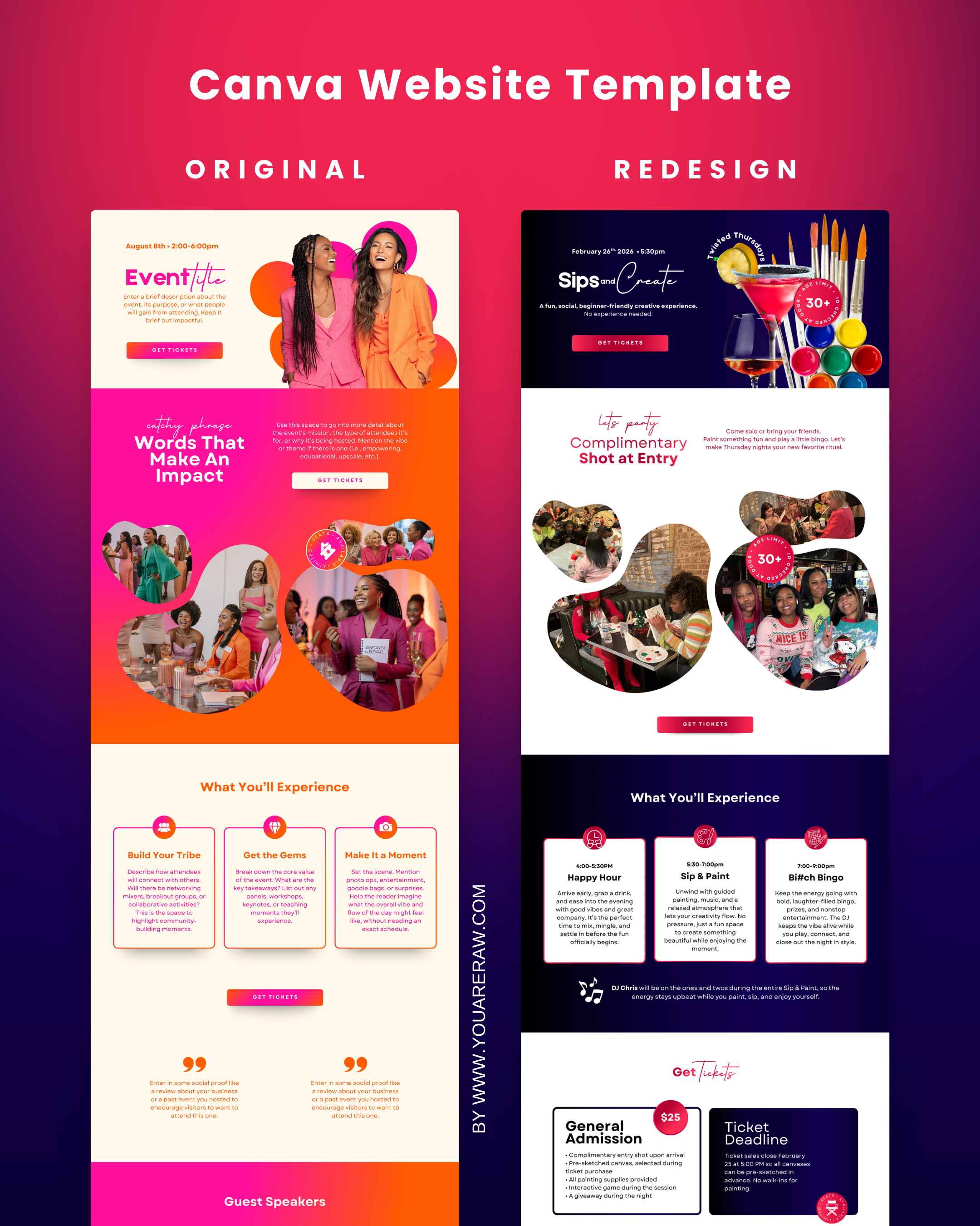 The Experience - Event Website Canva Template