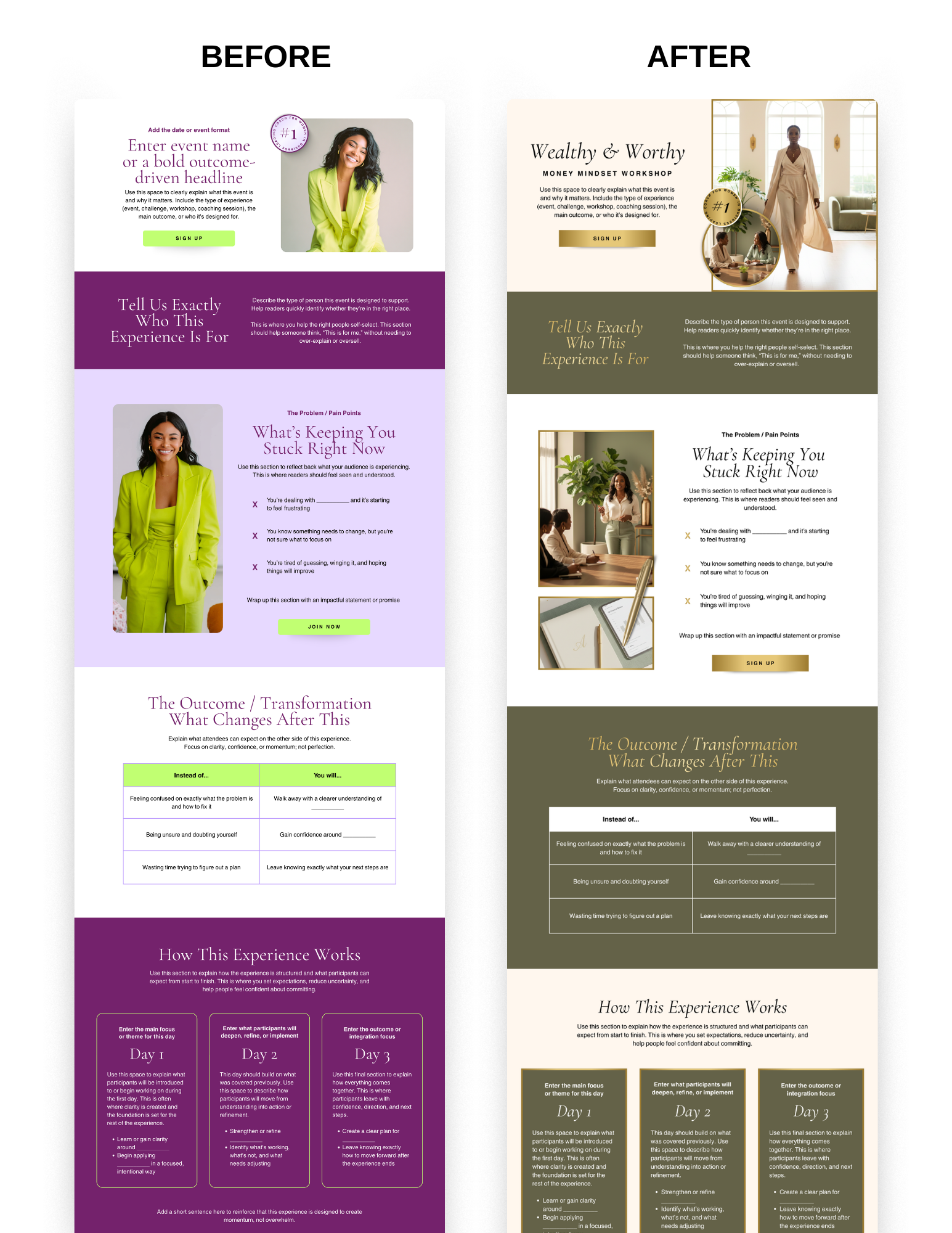 The Signature - Event Website Canva Template (Impact Redesign)